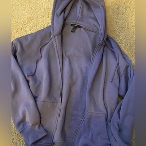 Forever 21 purple zip up hoodie